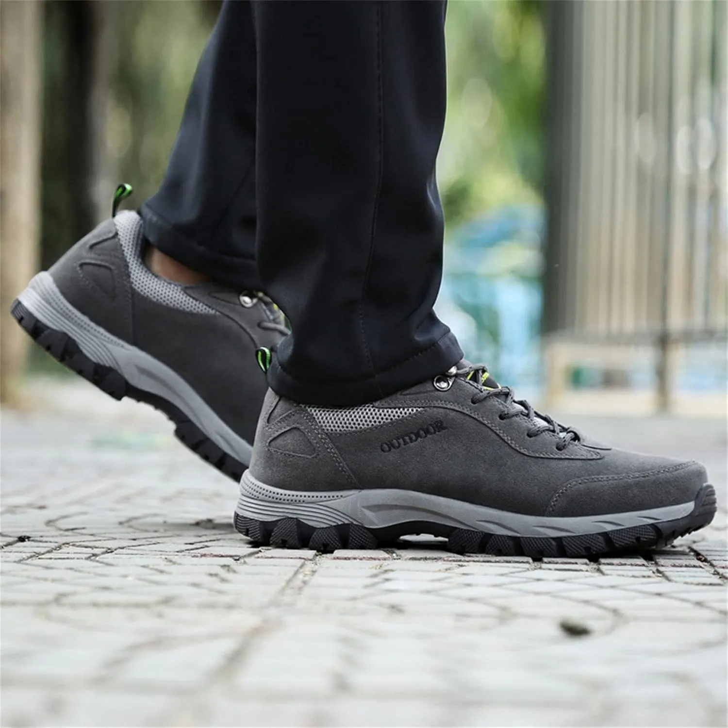 Walking Sneakers Men's Hiking Shoes Non-Slip Trekking Trail Shoes Lightweight Breathable Outdoor Shoes Extra Wide