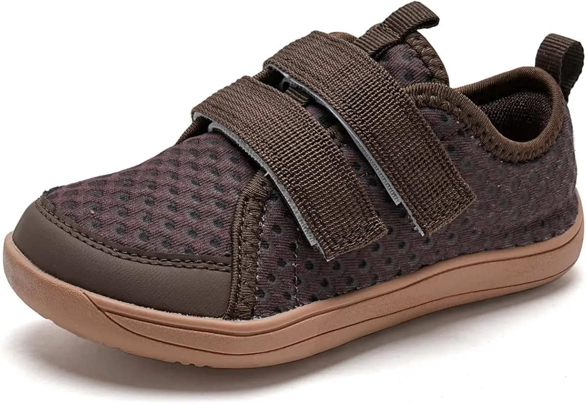 WateLves Wide Toddler Water Shoes Kids Barefoot Beach Swim Aqua Shoes Boys Girls Breathable Mesh Walking Hook and Loop Sneakers