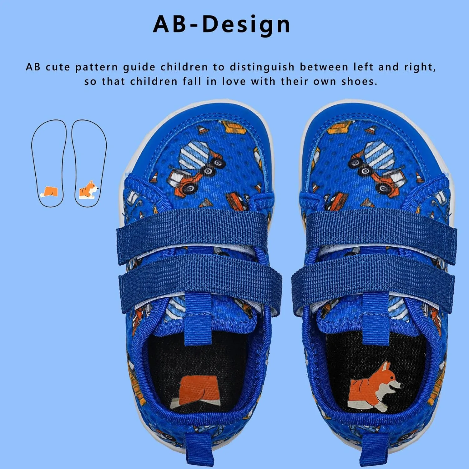 WateLves Wide Toddler Water Shoes Kids Barefoot Beach Swim Aqua Shoes Boys Girls Breathable Mesh Walking Hook and Loop Sneakers