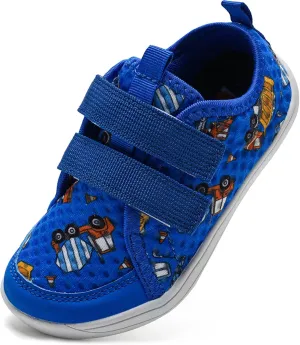 WateLves Wide Toddler Water Shoes Kids Barefoot Beach Swim Aqua Shoes Boys Girls Breathable Mesh Walking Hook and Loop Sneakers