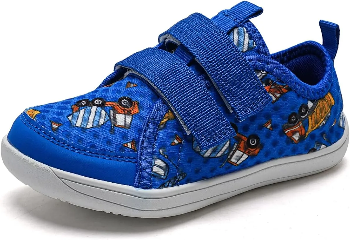 WateLves Wide Toddler Water Shoes Kids Barefoot Beach Swim Aqua Shoes Boys Girls Breathable Mesh Walking Hook and Loop Sneakers