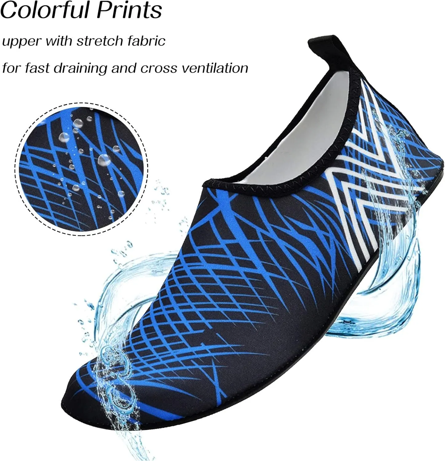 Water Shoes Women Men Quick Dry Barefoot Aqua Beach Swim Pool Surf Yoga Hiking Kayaking Lightweight Non Slip Outdoor Activities