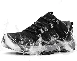Waterproof Hiking Shoes for Men Lightweight Anti Slip Outdoor Hike Trekking Breathable Ankle Boots Camping Trail Shoes