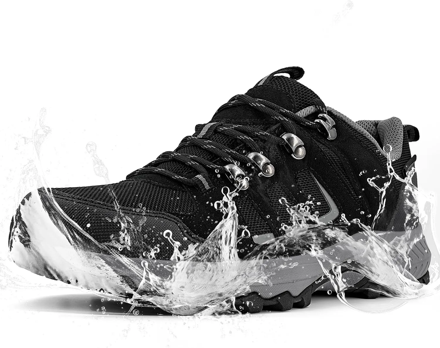 Waterproof Hiking Shoes for Men Lightweight Anti Slip Outdoor Hike Trekking Breathable Ankle Boots Camping Trail Shoes