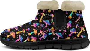 Winter Arch Support Ankle Boots for Women Plush Fuzzy Snow Booties Warm Anti-Slip Outdoor Shoes Size 6-12