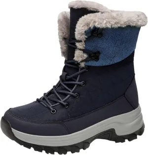 Winter Boots for Teen Boys, Waterproof Hiking Boots Platform Insulated Boots Trekking Trail Climbing Shoes Snow Boots