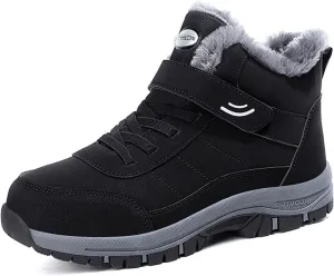 Winter Work Boots for Men,Casual Comfortable Fur Lined Winter Hiking Sneakers for Men,Lightweight Cold-Weather Warm Snow Boots for Men,Slip Resistant