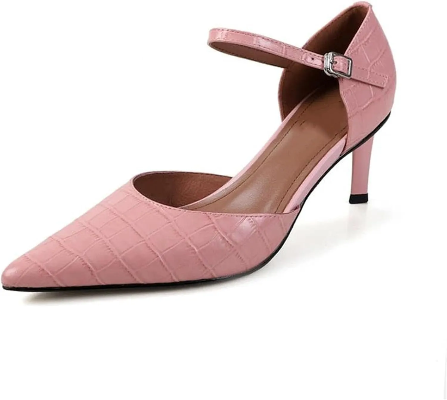 Women High Heels Sandals Real Leather Sexy Pointed Toe Thin Heeled Summer Shoes Elegant Party Office Dress