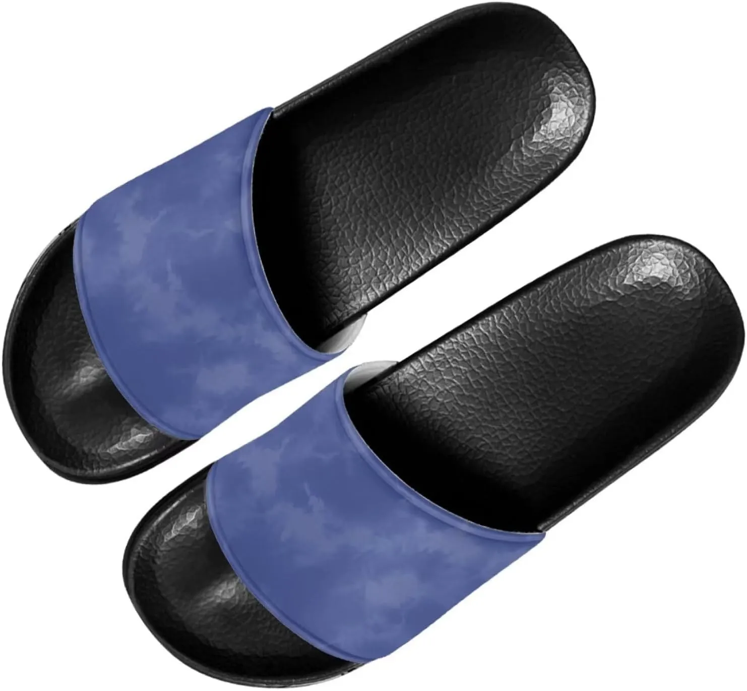 Women Sandals Slides Non-Slip Slippers Casual Black Sole Summer Shoes for College Dorm Gym Beach