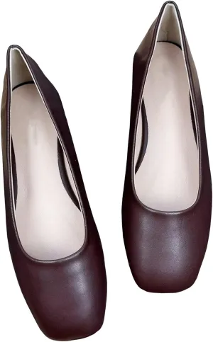 Women's Ballet Flats Plaid Christmas Red Dress Shoes for Women Party Dressy Casual Flats Comfortable Slip-on Sqaure Toe Walking Loafers