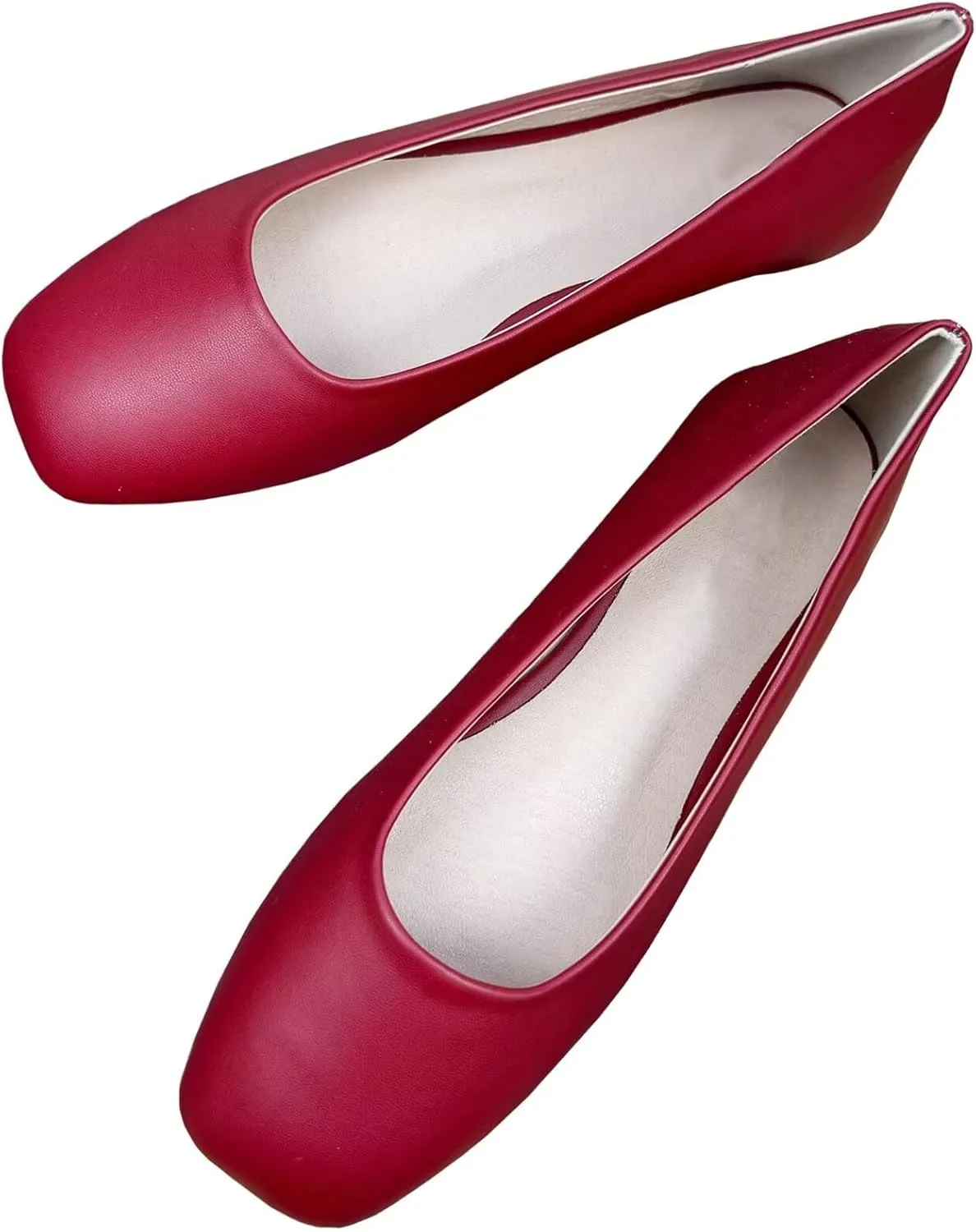 Women's Ballet Flats Plaid Christmas Red Dress Shoes for Women Party Dressy Casual Flats Comfortable Slip-on Sqaure Toe Walking Loafers