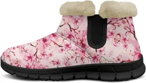 Womens Butterfly Snow Boots Winter Warm Ankle Booties for Women Comfortable Anti-Slip Outdoor Shoes Size 6-12