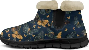 Womens Butterfly Snow Boots Winter Warm Ankle Booties for Women Comfortable Anti-Slip Outdoor Shoes Size 6-12