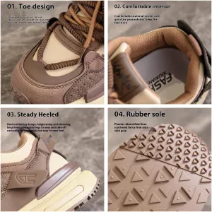 Women's Casual Sneakers, Lace Up Platform Soft Sole Walking Skate Shoes, Low-top Comfort Preppy Shoes