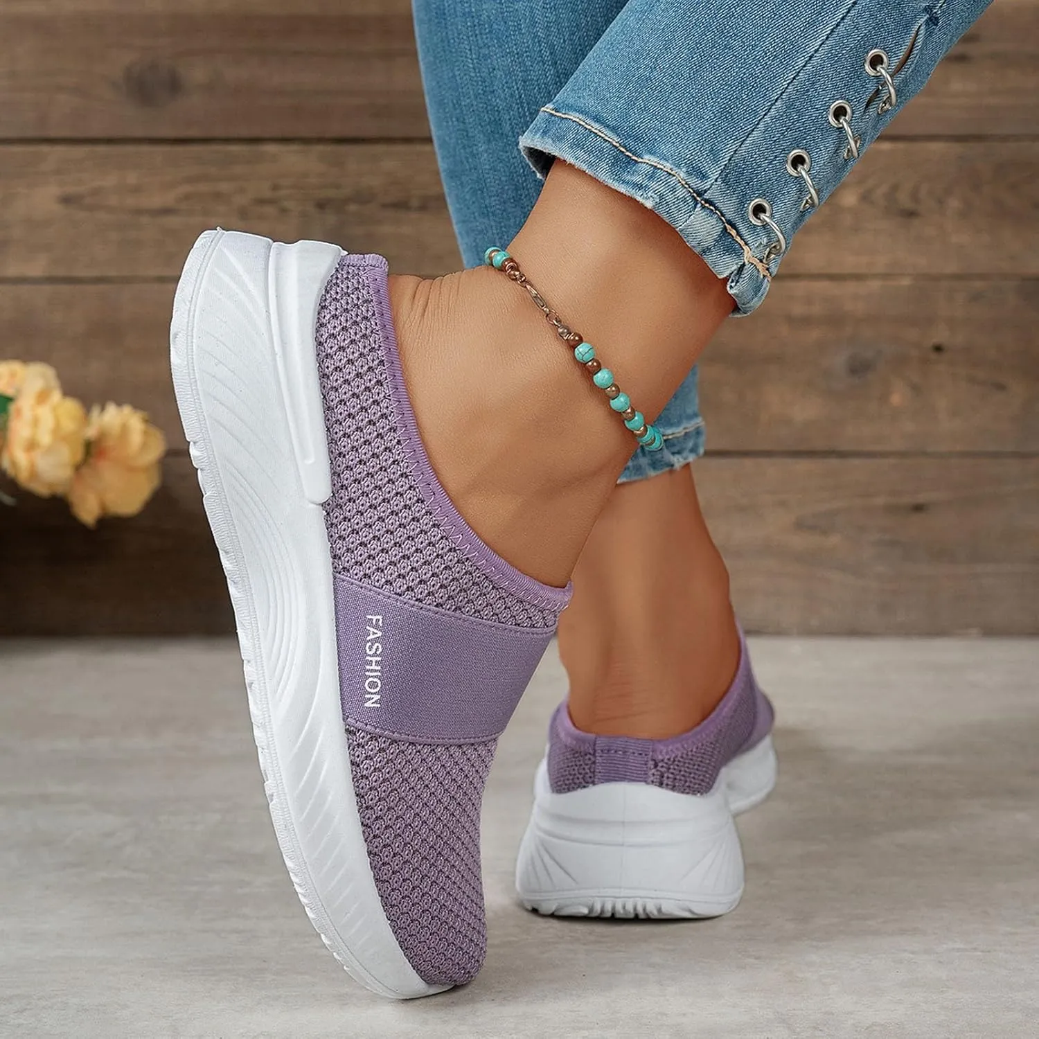 Women's Clogs Shoes Garden Arch Support Breathable Mesh Wide Slip On Closed Toe Summer Casual Slippers Mules Shoes