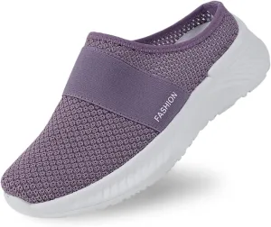 Women's Clogs Shoes Garden Arch Support Breathable Mesh Wide Slip On Closed Toe Summer Casual Slippers Mules Shoes