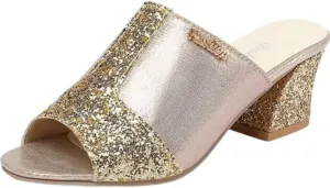 Women's fish-mouth mid-heel sandals - breathable fabric surface, summer open-toe one-foot shoes, comfortable PU insoles and durable rubber soles, suitable for both casual and formal occasions