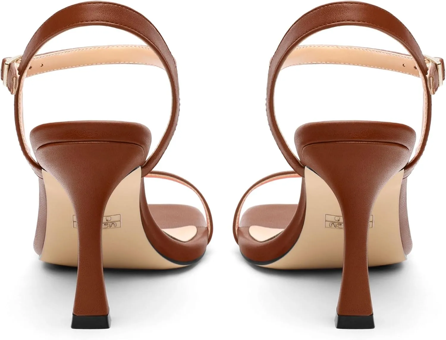 Womens Heels Sandals, Sexy Strappy Stiletto High Heel Sandals for Women Open Square Toe Adjustable Buckle Ankle Strap High Heel Sandals Prom Dress Pumps 3.35 Inch