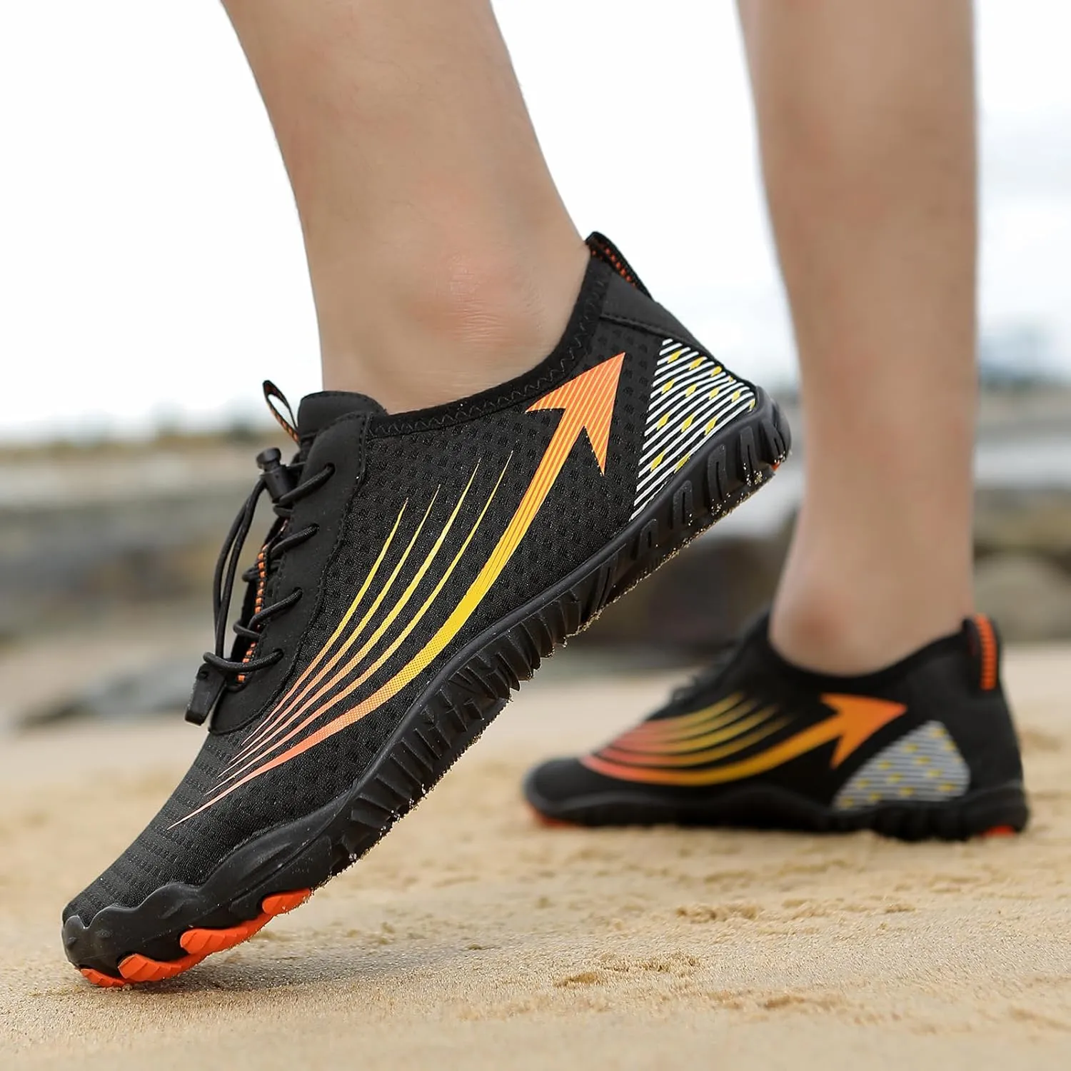 Womens Hiking Shoes Lightweight Healthy & Non-Slip Barefoot Footwear Breathable Quick-Dry Water Sports Barefoot Shoes Fashion Swim Beach Pool Surf Yoga Sneakers Grounding Shoe