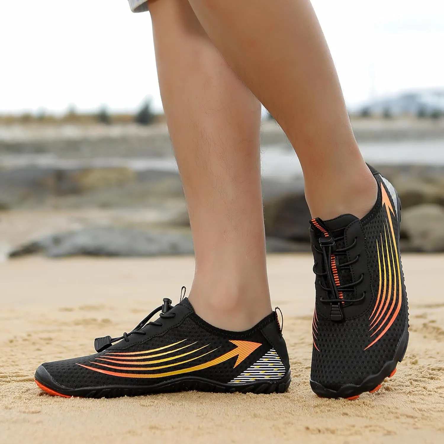 Womens Hiking Shoes Lightweight Healthy & Non-Slip Barefoot Footwear Breathable Quick-Dry Water Sports Barefoot Shoes Fashion Swim Beach Pool Surf Yoga Sneakers Grounding Shoe