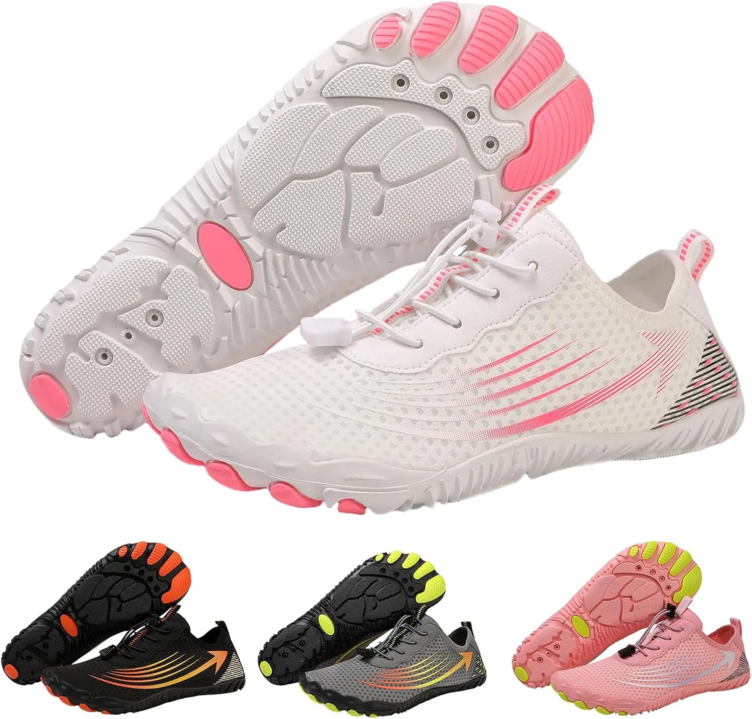 Womens Hiking Shoes Lightweight Healthy & Non-Slip Barefoot Footwear Breathable Quick-Dry Water Sports Barefoot Shoes Fashion Swim Beach Pool Surf Yoga Sneakers Grounding Shoe