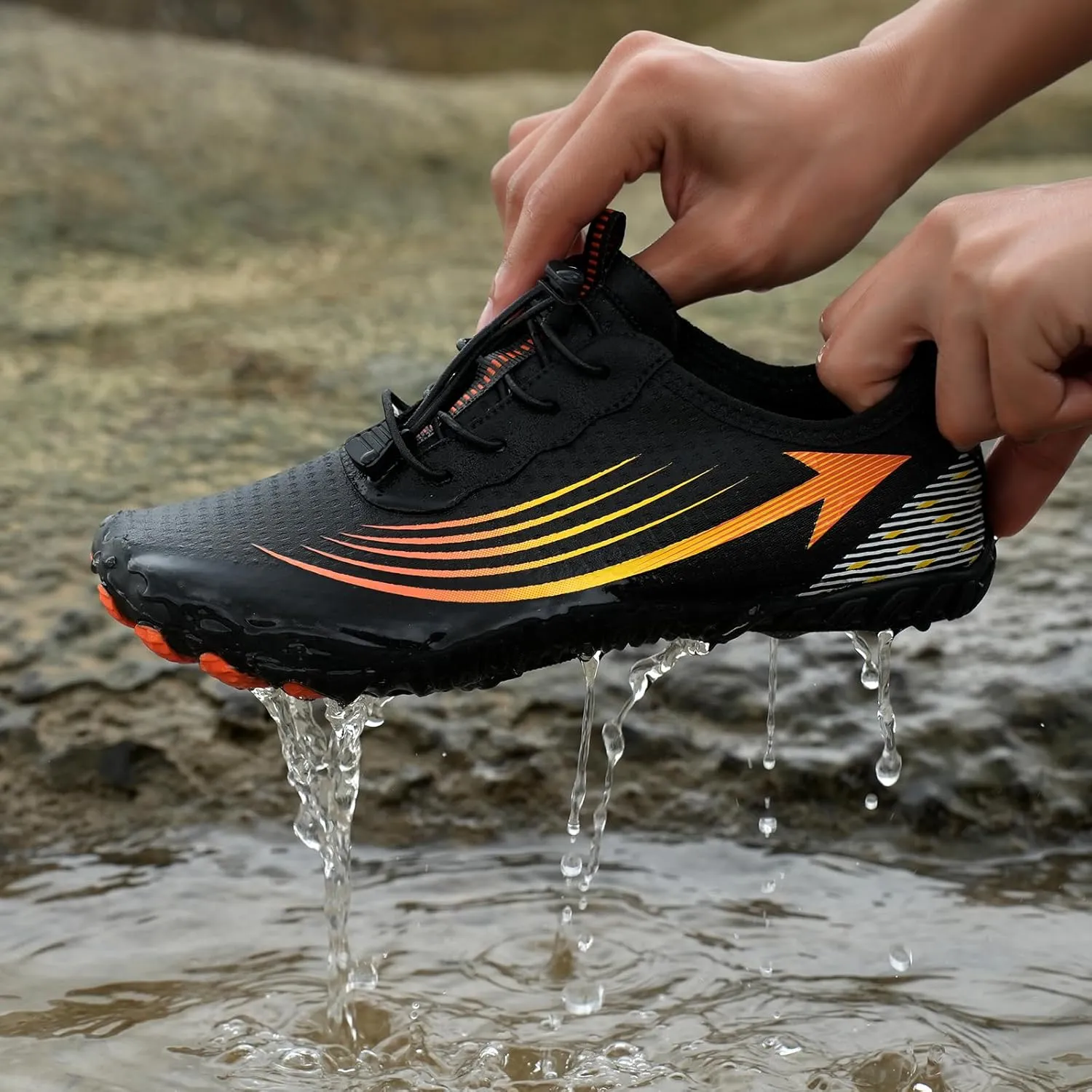 Womens Hiking Shoes Lightweight Healthy & Non-Slip Barefoot Footwear Breathable Quick-Dry Water Sports Barefoot Shoes Fashion Swim Beach Pool Surf Yoga Sneakers Grounding Shoe