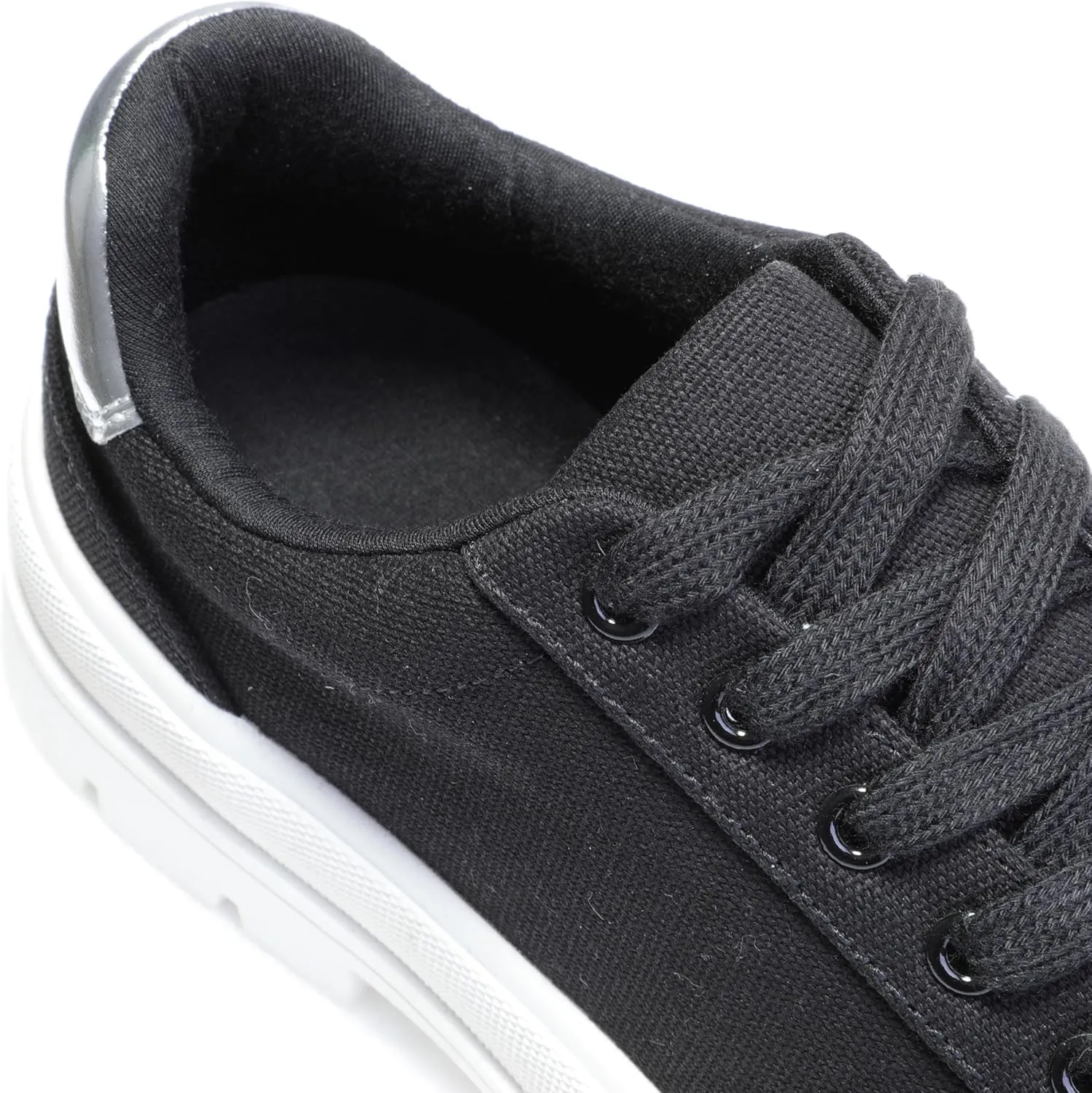 Women's Lace Up Sneaker, Classic Trendy Fashion Canvas Shoes 2305-2306-2307