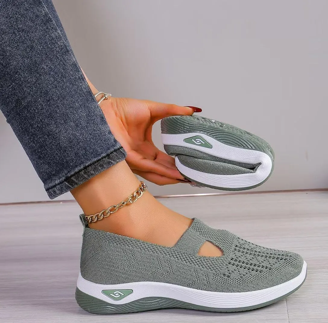 Women's Orthopedic Mesh Walking Shoes Athletic Sport Running Sneakers Slip-on Cozy Breathable