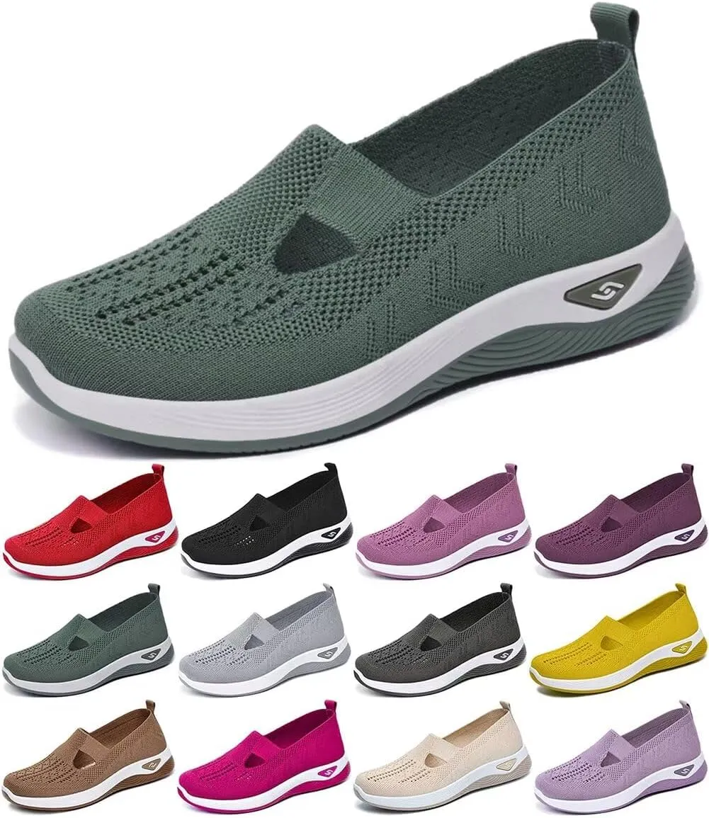 Women's Orthopedic Mesh Walking Shoes Athletic Sport Running Sneakers Slip-on Cozy Breathable