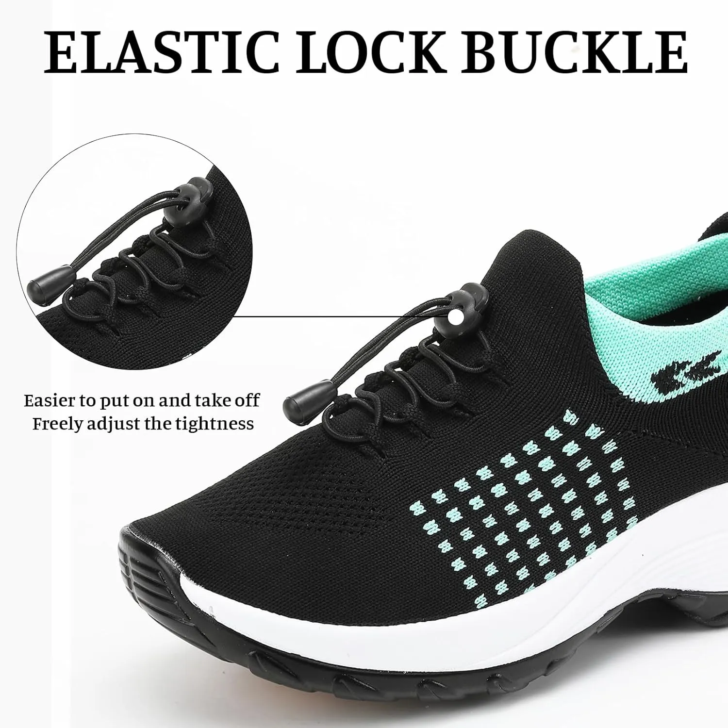 Women's Orthopedic Sneakers Comfortable Breathable Mesh Upper Walking Shoes Air Cushion Stretch Orthowear Shoes