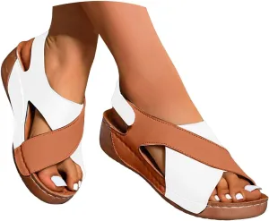 Women's Platform Wedge Sandals Ankle Strap Sandals for Women Casual Dressy Summer Crisscross Strappy Wedge Sandal Espadrilles Heels Summer Shoes