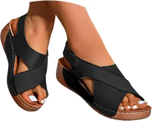 Women's Platform Wedge Sandals Ankle Strap Sandals for Women Casual Dressy Summer Crisscross Strappy Wedge Sandal Espadrilles Heels Summer Shoes