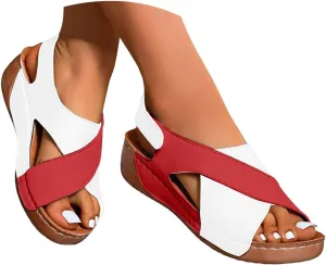 Women's Platform Wedge Sandals Ankle Strap Sandals for Women Casual Dressy Summer Crisscross Strappy Wedge Sandal Espadrilles Heels Summer Shoes