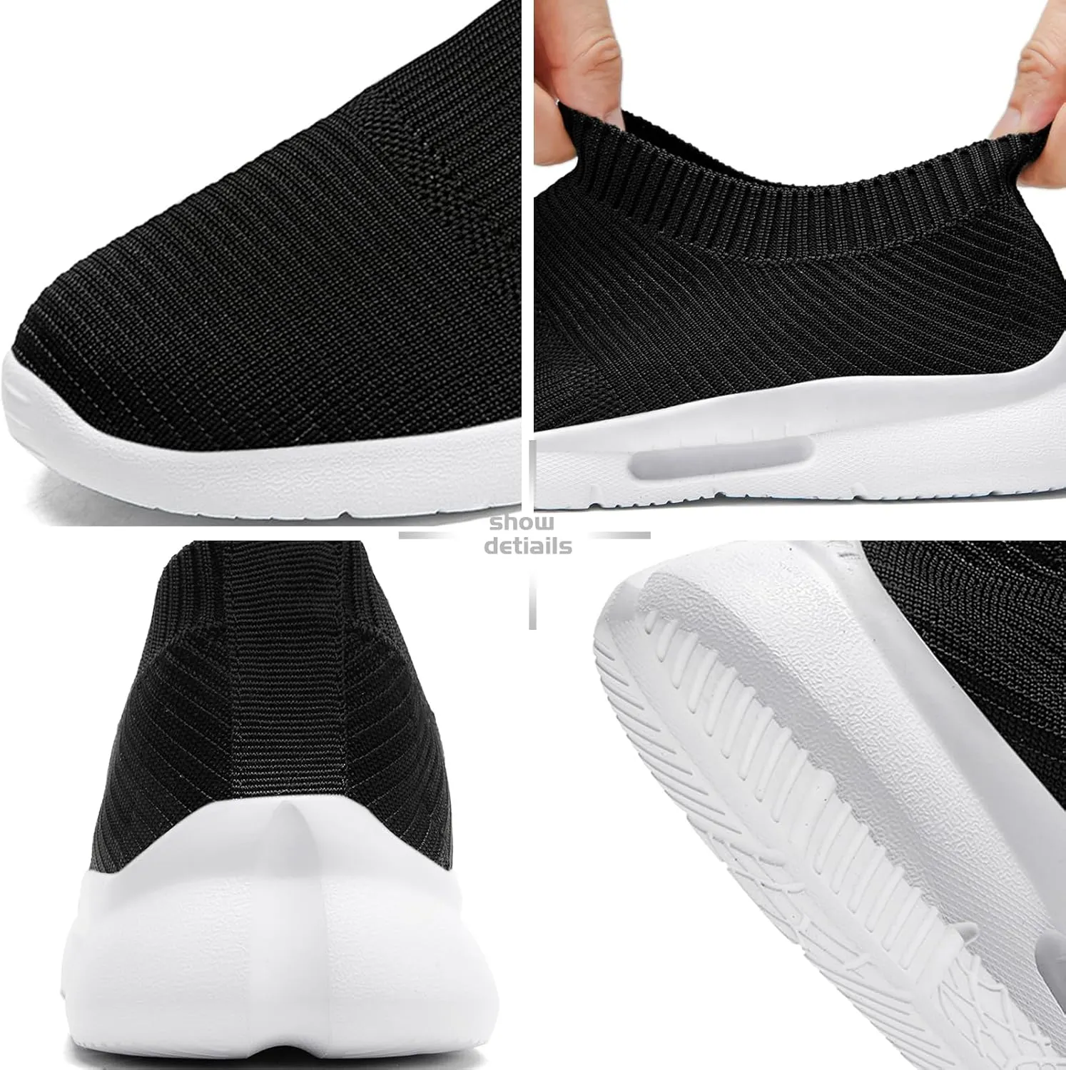 Womens Running Shoes Tennis Walking Gym Workout Athletic Slip on Fashion Sneakers Breathable Lightweight Sport Jogging Hiking Casual Shoe