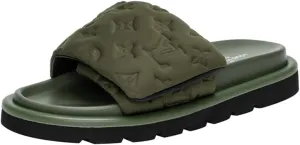 Women's Sandals Leather Adjustable Slides Ankle Strap Sandals Open Toe Flat Slippers Summer Beach