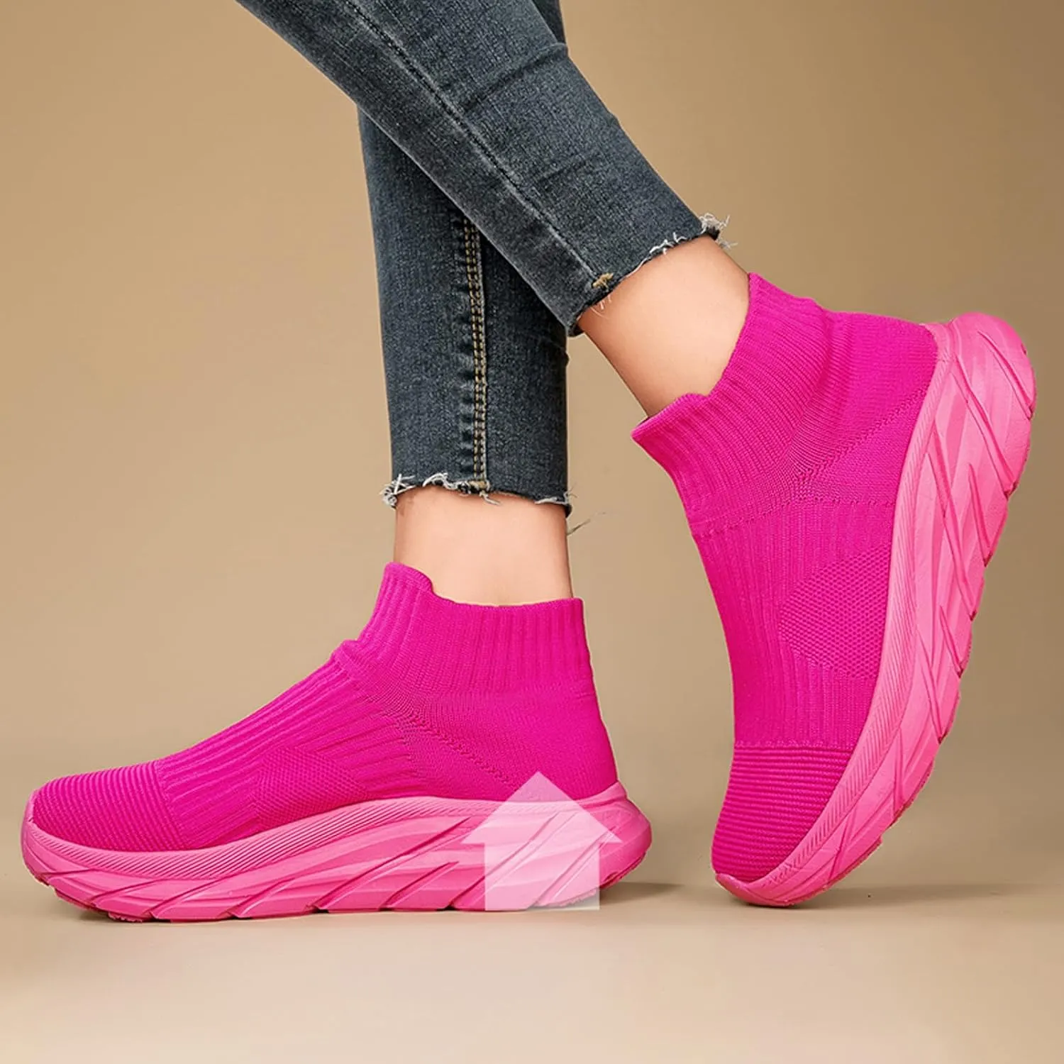 Womens Walking Shoes Mens Breathable Knit Slip On Sneakers Fur Lined Lining Winter Shoes for Women Work Gym Trainers Stylish Shoes