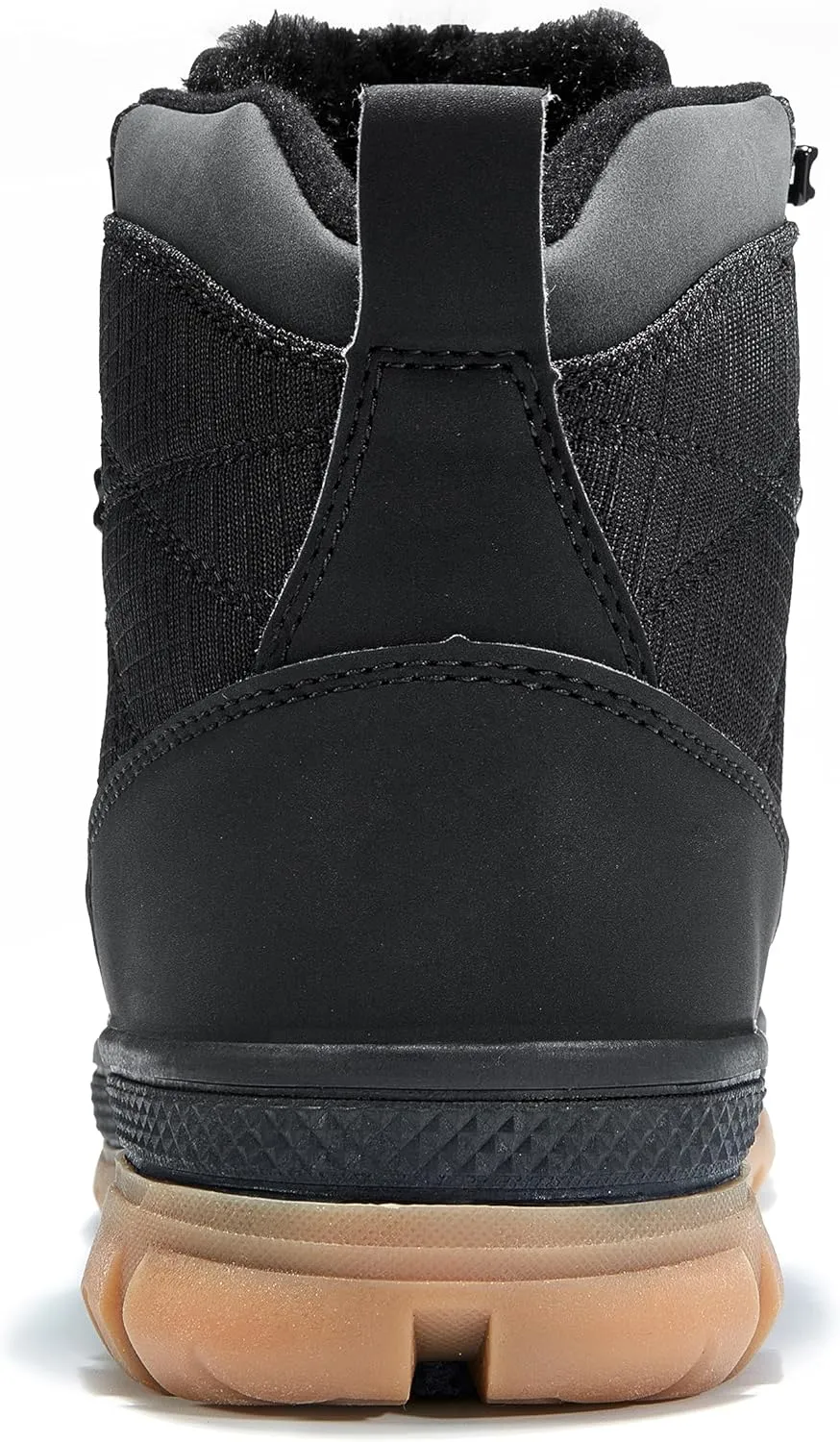 Wondamo Men's Snow Boots Lightweight Waterproof Winter Boots Fur Lined Anti-slip Cold Weather Shoes