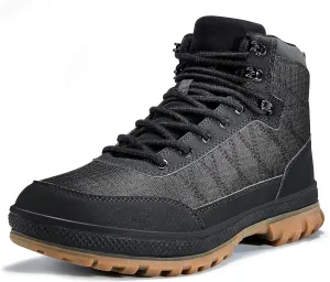 Wondamo Men's Snow Boots Lightweight Waterproof Winter Boots Fur Lined Anti-slip Cold Weather Shoes