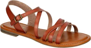 XAPPEAL Clarissa - Women's Strappy Open Toe Gladiator Flat Sandals with Ankle Strap