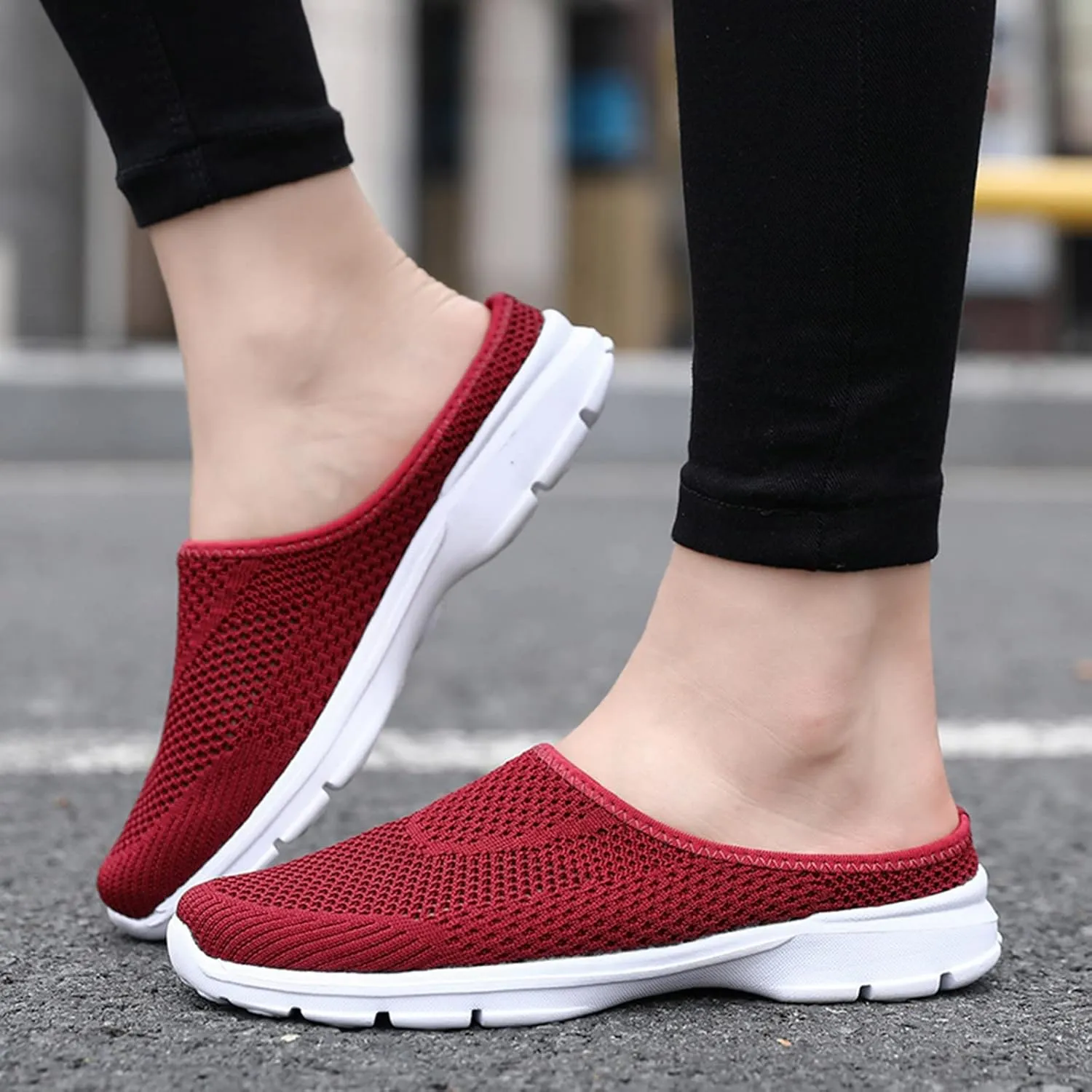 ZSpzx Quick Dry Casual Boat Shoes for Women Slip On Low Top Mesh Breathable Elastic Athletic Closed Toe Tennis Running Sneakers r Ladies Flat Fashion Casual Shoe for Gym Travel Daily Wear