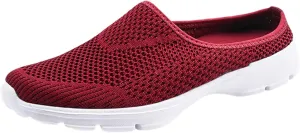ZSpzx Quick Dry Casual Boat Shoes for Women Slip On Low Top Mesh Breathable Elastic Athletic Closed Toe Tennis Running Sneakers r Ladies Flat Fashion Casual Shoe for Gym Travel Daily Wear